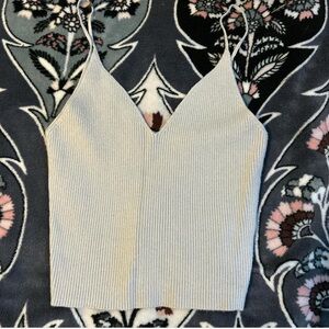 Light blue crop tank top